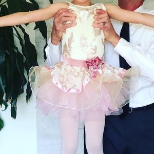 Pink and off while dress